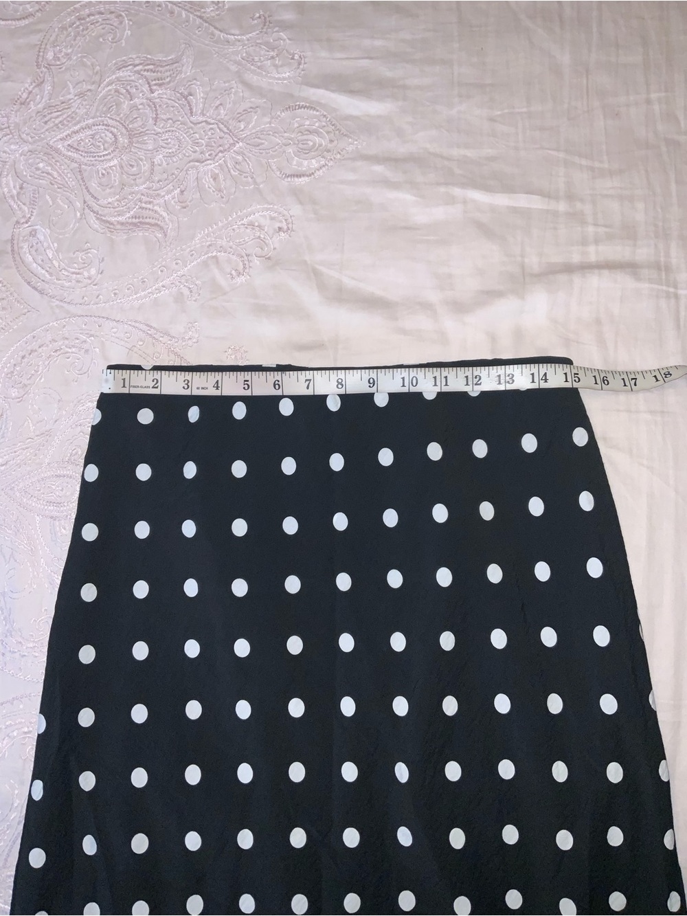Madewell The Layton Midi Slip Skirt True Black Polka Dot NWT Size 6 - Picture 8 of 10